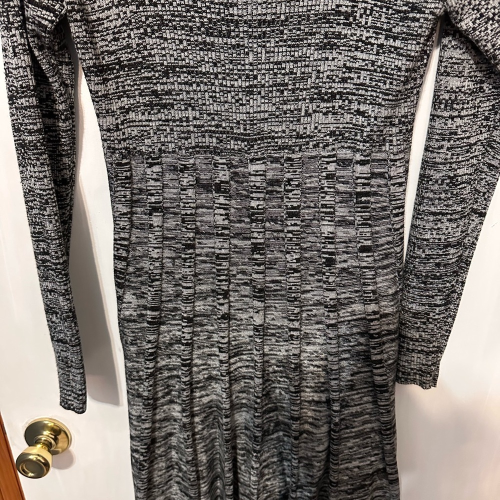 Calvin Klein Black and Gray Sweater Dress, Size Large - Picture 3 of 11